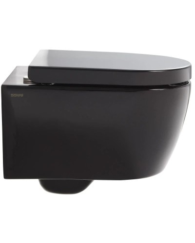 Комплект подвесной унитаз SSWW CT2037black + система инсталляции Tece 9400412