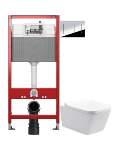 Комплект подвесной унитаз Bogner BR-2041 + система инсталляции Tece 9400412