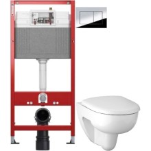 Комплект подвесной унитаз Geberit Renova 500.801.00.1 + система инсталляции Tece 9400412