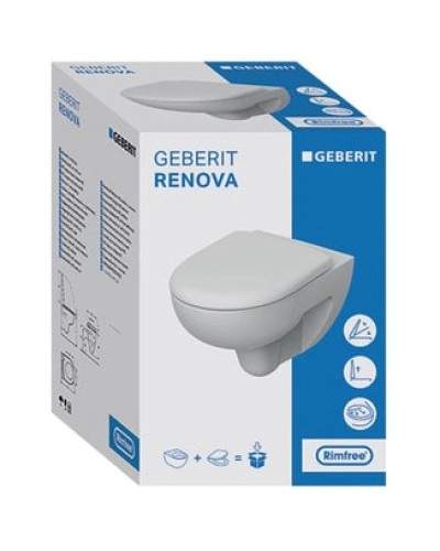 Комплект подвесной унитаз Geberit Renova 500.801.00.1 + система инсталляции Tece 9400412