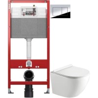 Комплект подвесной унитаз Timo Kulo TK-403 + система инсталляции Tece 9400412