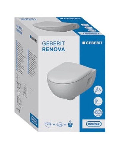 Комплект подвесной унитаз Geberit Renova 500.800.00.1 + система инсталляции Tece 9400412