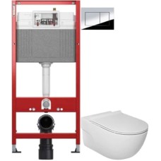 Комплект подвесной унитаз Roca Meridian A34H240000 + система инсталляции Tece 9400412