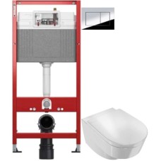 Комплект подвесной унитаз Jacob Delafon Odeon Rive Gauche EDR102-00 + E24888-00 + система инсталляции Tece 9400412