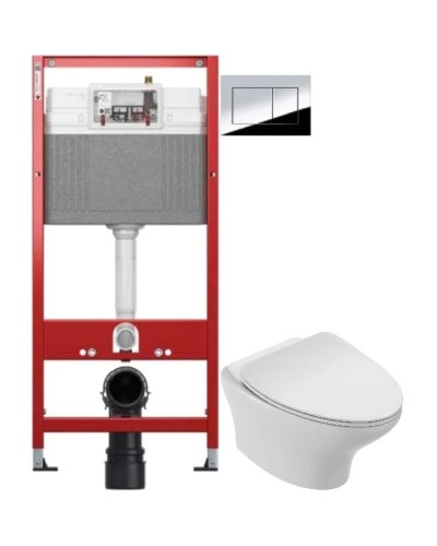 Комплект подвесной унитаз Jacob Delafon Nouvelle Vague EDJ102-00 + E20069-00 + система инсталляции Tece 9400412