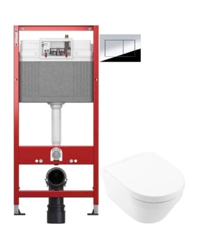 Комплект подвесной унитаз Villeroy & Boch Architectura 4694HR01 + система инсталляции Tece 9400412