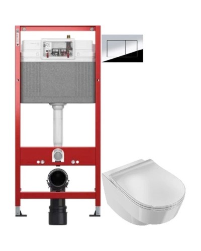 Комплект подвесной унитаз Jacob Delafon Odeon Rive Gauche EDR102-00 + E24889-00 + система инсталляции Tece 9400412