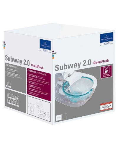 Комплект подвесной унитаз Villeroy & Boch Subway 2.0 5614R201 + система инсталляции Tece 9400412