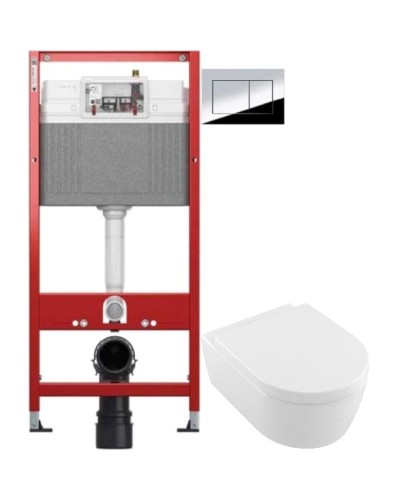 Комплект подвесной унитаз Villeroy & Boch Avento 5656HR01 + система инсталляции Tece 9400412