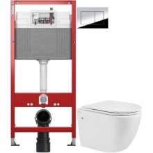 Комплект подвесной унитаз Abber Bequem AC1103 + система инсталляции Tece 9400412