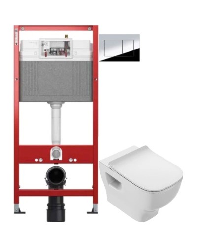 Комплект подвесной унитаз Jacob Delafon Struktura EDE102-00 + E20606-WTE + система инсталляции Tece 9400412