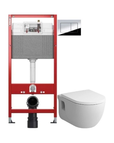 Комплект подвесной унитаз Am.Pm Like C801701SC + система инсталляции Tece 9400412