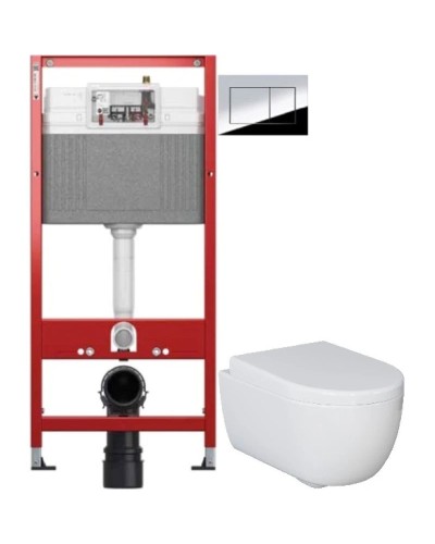 Комплект подвесной унитаз Ambassador Abner 103T20001R-102T20001 + система инсталляции Tece 9400412