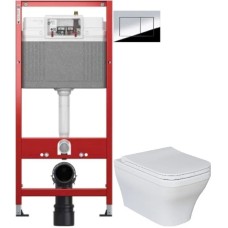 Комплект подвесной унитаз Ambassador Benefit 203T20001R-202T20001S + система инсталляции Tece 9400412