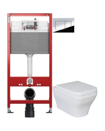 Комплект подвесной унитаз Ambassador Benefit 203T20001R-202T20001 + система инсталляции Tece 9400412