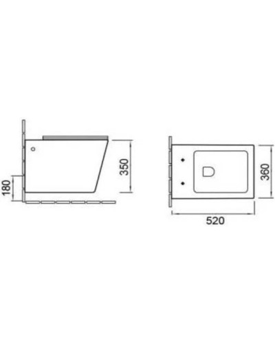 Комплект подвесной унитаз SantiLine SL-5007 + система инсталляции Tece 9400413