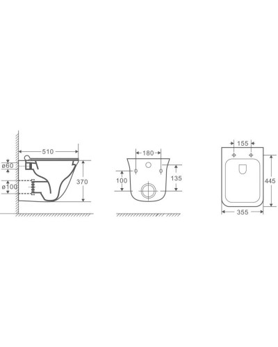 Комплект подвесной унитаз Grossman GR-4413S + система инсталляции Tece 9400413