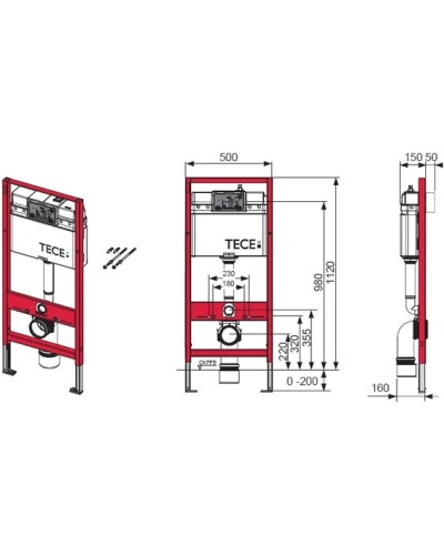 Комплект подвесной унитаз Ideal Standard Esedra T365701 + система инсталляции Tece 9400413