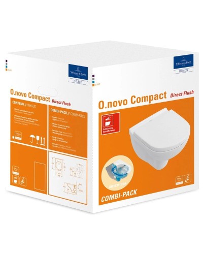 Комплект подвесной унитаз Villeroy & Boch O.Novo 5688HR01 + система инсталляции Tece 9400413