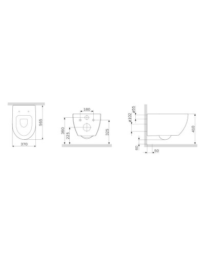 Комплект подвесной унитаз Am.Pm Awe C111700SC + система инсталляции Tece 9400413