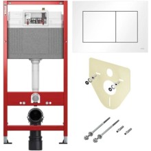 Комплект подвесной унитаз Geberit Smyle Square 500.683.01.1 + система инсталляции Tece 9400413