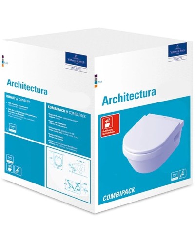 Комплект подвесной унитаз Villeroy & Boch Omnia Architectura 5684H101 + система инсталляции Tece 9400413