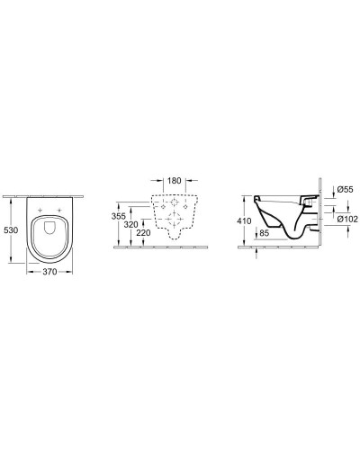 Комплект подвесной унитаз Villeroy & Boch Omnia Architectura 5684H101 + система инсталляции Tece 9400413