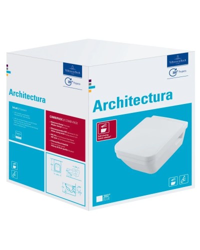 Комплект подвесной унитаз Villeroy & Boch Architectura 5685HR01 + система инсталляции Tece 9400413