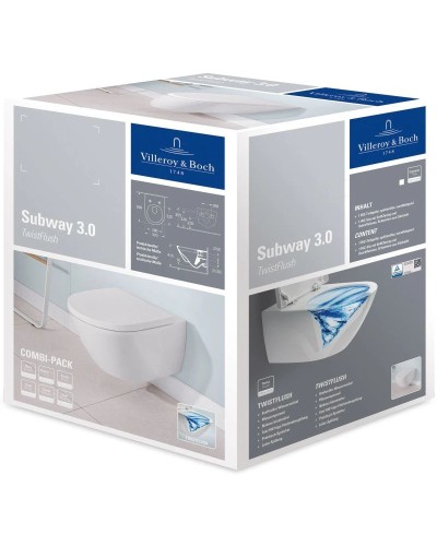 Комплект подвесной унитаз Villeroy & Boch Subway 3.0 4670TS01 + система инсталляции Tece 9400413