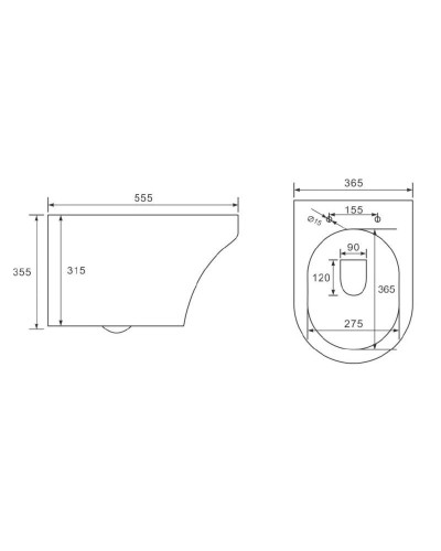 Комплект подвесной унитаз Vincea Edge-M VT1-37 + система инсталляции Tece 9400413