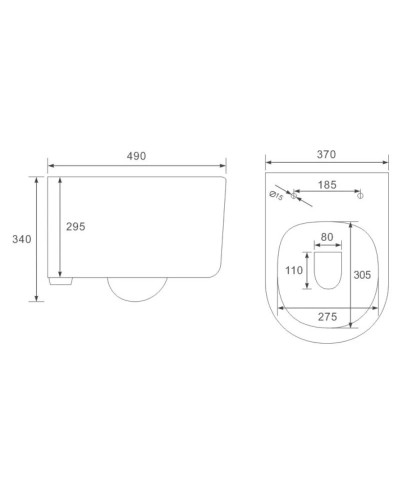 Комплект подвесной унитаз Vincea Evo VT1-34S + система инсталляции Tece 9400413