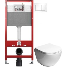 Комплект подвесной унитаз SantiLine SL-5005 + система инсталляции Tece 9400413