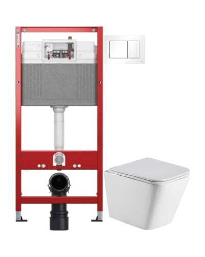 Комплект подвесной унитаз WeltWasser Gelbach 041 GL-WT + система инсталляции Tece 9400413