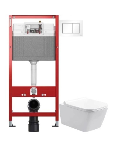 Комплект подвесной унитаз Bogner BR-2041 + система инсталляции Tece 9400413