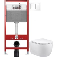 Комплект подвесной унитаз Vincea Evo VT1-34S + система инсталляции Tece 9400413