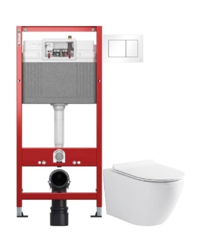 Комплект подвесной унитаз Bogner BR-4477 + система инсталляции Tece 9400413