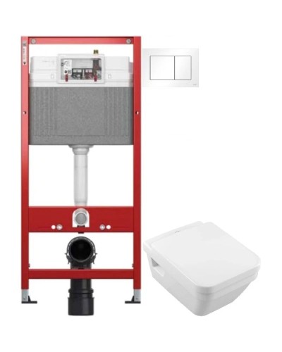 Комплект подвесной унитаз Villeroy & Boch Architectura 5685HR01 + система инсталляции Tece 9400413