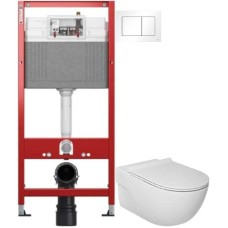Комплект подвесной унитаз Roca Meridian A34H240000 + система инсталляции Tece 9400413