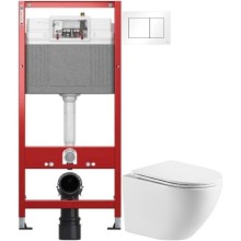 Комплект подвесной унитаз WeltWasser Merzbach 041 GL-WT + система инсталляции Tece 9400413