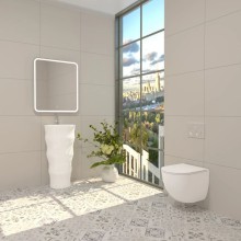 Комплект подвесной унитаз WeltWasser Merzbach 041 GL-WT + система инсталляции Tece 9400413