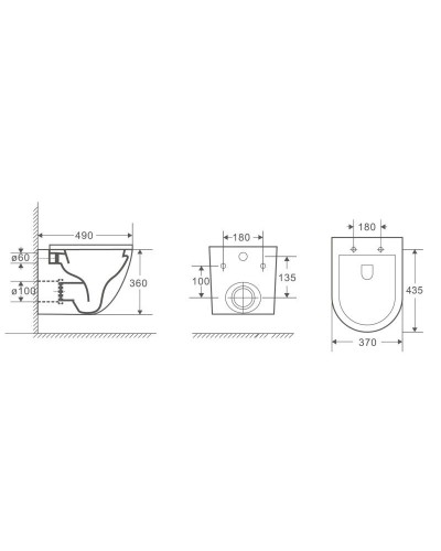 Комплект подвесной унитаз WeltWasser Merzbach 041 GL-WT + система инсталляции Tece 9400413
