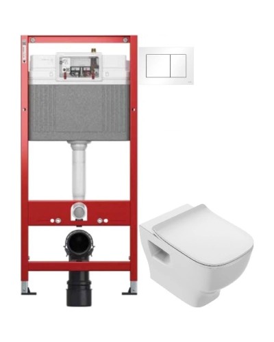 Комплект подвесной унитаз Jacob Delafon Struktura EDE102-00 + E20606-WTE + система инсталляции Tece 9400413
