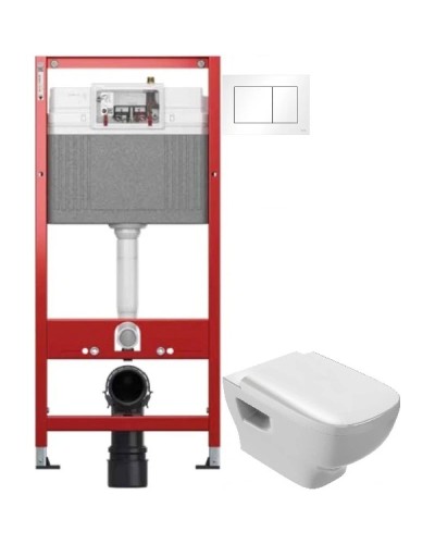 Комплект подвесной унитаз Jacob Delafon Struktura EDE102-00 + E4270-00 + система инсталляции Tece 9400413