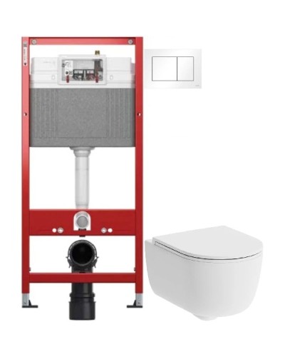 Комплект подвесной унитаз Damixa Sirius DX86C1700SC + система инсталляции Tece 9400413