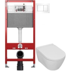 Комплект подвесной унитаз Serel Smart SM25 + система инсталляции Tece 9400413