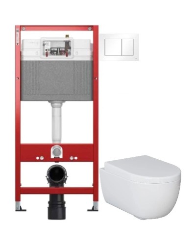 Комплект подвесной унитаз Ambassador Abner 103T20001R-102T20001 + система инсталляции Tece 9400413