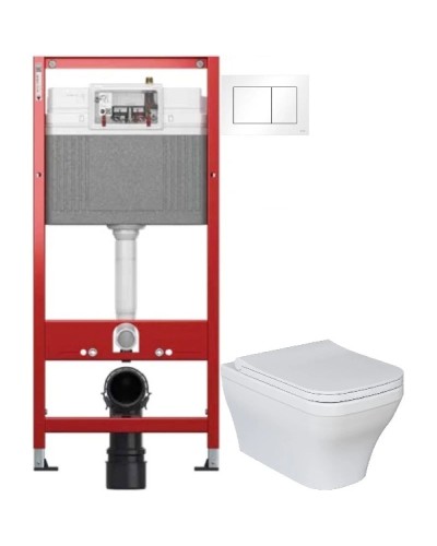 Комплект подвесной унитаз Ambassador Benefit 203T20001R-202T20001S + система инсталляции Tece 9400413