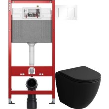 Комплект подвесной унитаз Grossman GR-4455BMSQ + система инсталляции Tece 9400413