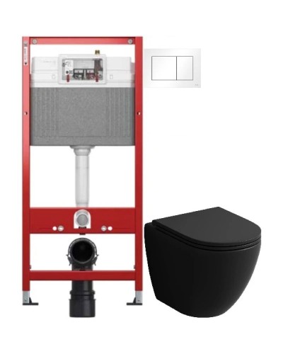 Комплект подвесной унитаз Grossman GR-4455BMSQ + система инсталляции Tece 9400413