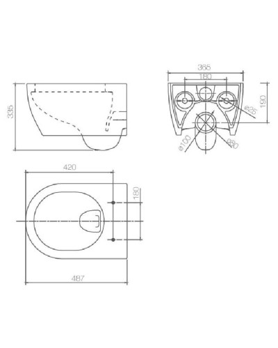 Комплект подвесной унитаз SSWW CT2037black + система инсталляции Tece 9400413